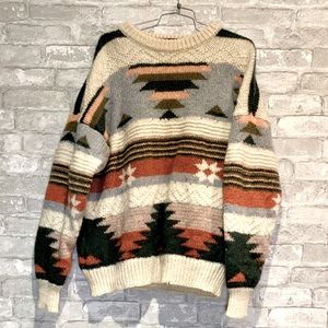 Vintage wool chunky knit sweater by Pitlochry
